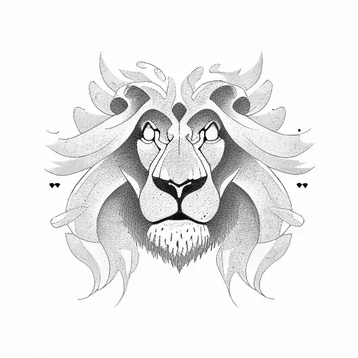 Grim Reaper, Hourglass, Lion tattoo design idea