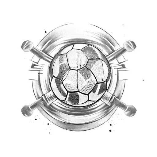 soccer +theatre mask + bodybuilding tattoo design idea