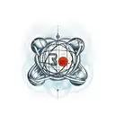 Atom tattoo design idea