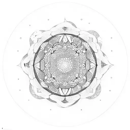 Japanese mandala  tattoo design idea