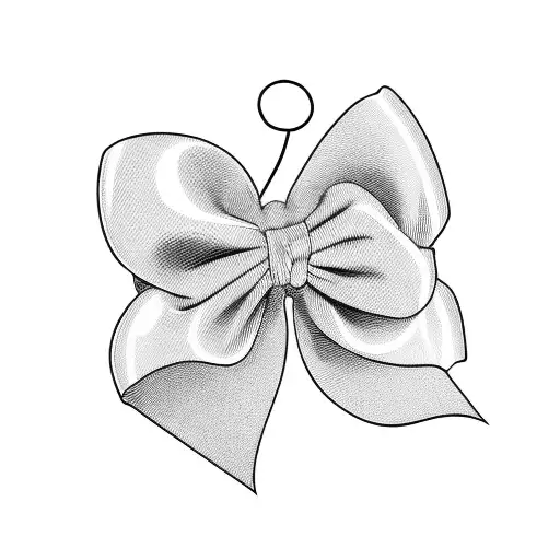 minnie bow with balloons with kids name tattoo design idea