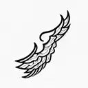 Wing Tattoo for Forearm with the name Amin tattoo design idea
