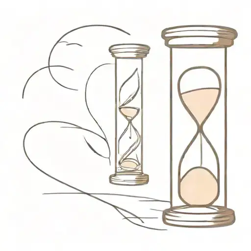 A minimalist tattoo of a sand clock tattoo design idea