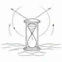 A minimalist tattoo of a sand clock tattoo design idea