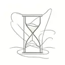 A minimalist tattoo of a sand clock tattoo design idea