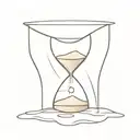 A minimalist tattoo of a sand clock tattoo design idea