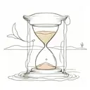 A minimalist tattoo of a sand clock tattoo design idea