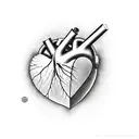 dagger going through heart  tattoo design idea