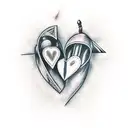 Dagger and heart tattoo design idea