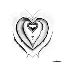 Dagger and heart tattoo design idea