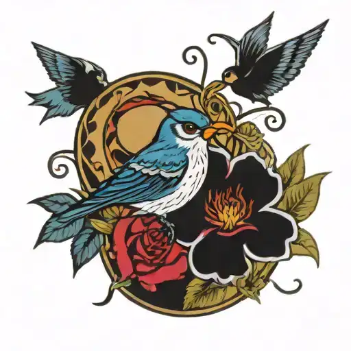 Collage of Nashville and Virginia tattoo design idea