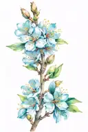 almond blossom tattoo design idea