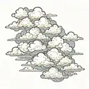 Japanese clouds tattoo design idea