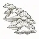 Japanese clouds tattoo design idea