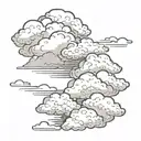 Japanese clouds tattoo design idea