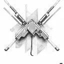 mlg Glock with extended clip tattoo design idea