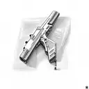 Glock with extended clip tattoo design idea