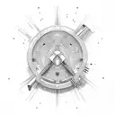 Glock with extended clip tattoo design idea