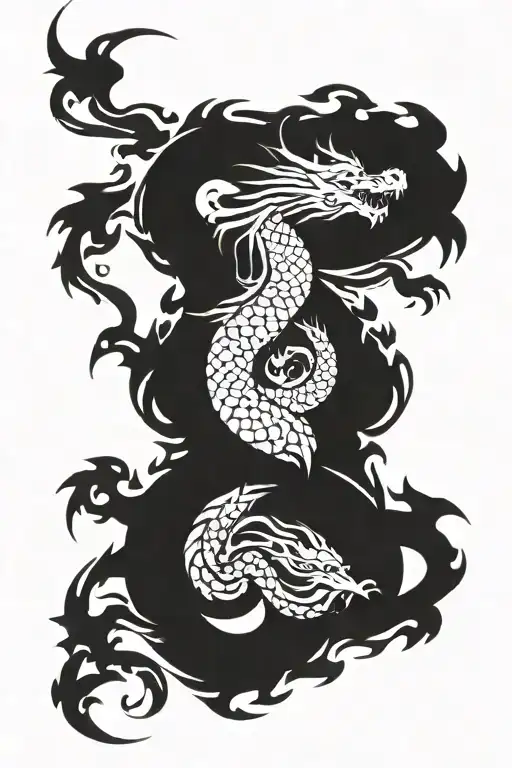 eastern dragon tattoo design idea