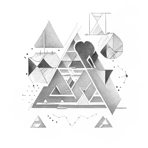 triangle family tattoo design idea