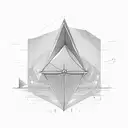 triangle family simple tattoo design idea