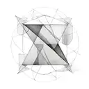 triangle family simple tattoo design idea