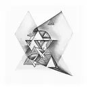 triangle family tattoo design idea