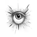 Crying eye with elaborate background tattoo design idea