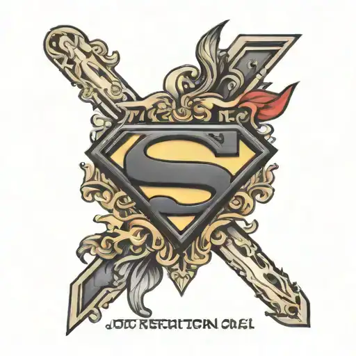 Superman insignia but with the letter  J instead of S  tattoo design idea