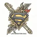 Superman insignia but with the letter  J instead of S  tattoo design idea
