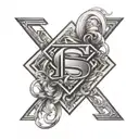 Superman insignia but with the letter  J instead of S  tattoo design idea
