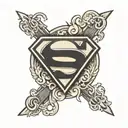 Superman insignia but with the letter  J instead of S  tattoo design idea