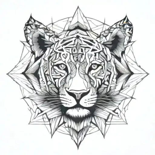 create a Mandela that uses both seika ha art style and asa no ha art style tattoo design idea