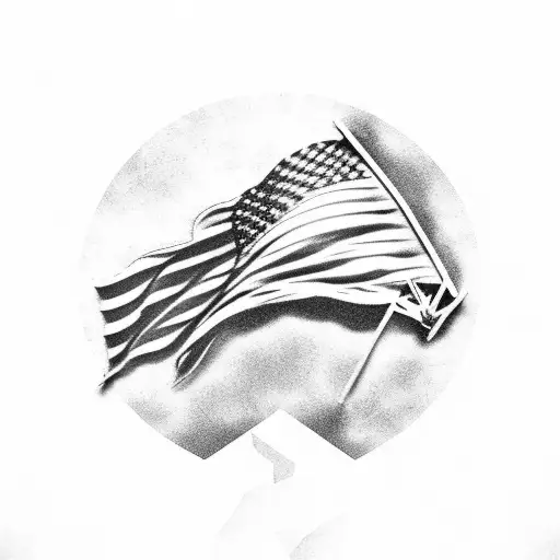 american flag blad eagle liberty bell tattoo design idea