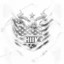 american flag blad eagle  tattoo design idea