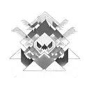 mathmatical mountain man engineer tattoo design idea