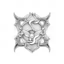 BDSM symbols for pubis tattoo design idea