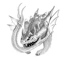 toothless dragon from how to train your dragon tattoo design idea