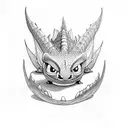 toothless dragon from how to train your dragon tattoo design idea