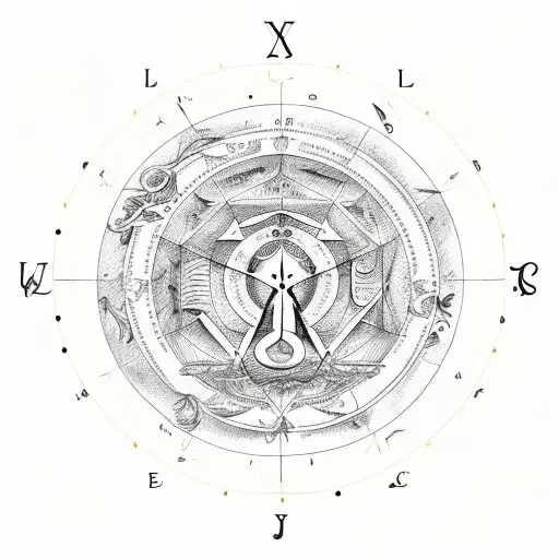 cursive L and J with Leo astrology sign  tattoo design idea