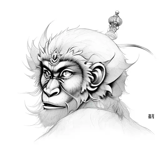 sun wukong tattoo design idea