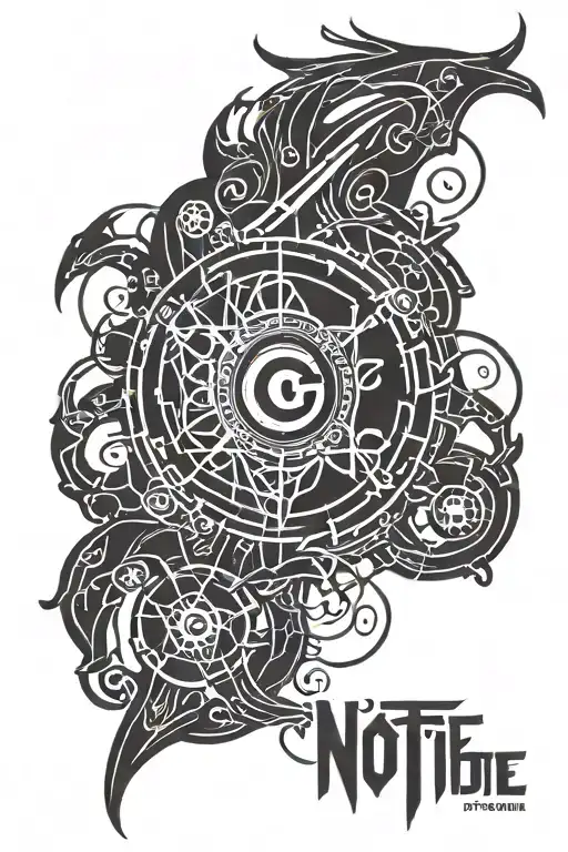 Aggrogoth cybersigilism death note inspired tattoo tattoo design idea