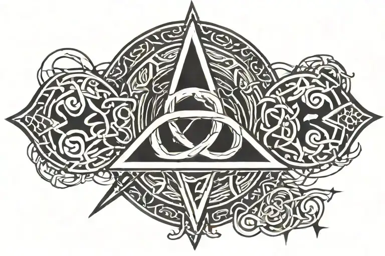 holy trinity knot design incorporating roman numerals and a celtic band tattoo design idea
