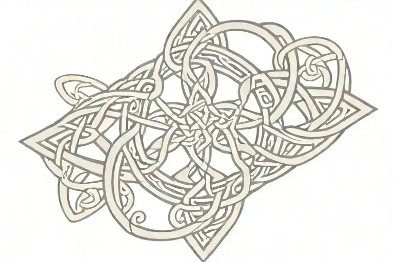 holy trinity knot design with a celtic band tattoo design idea