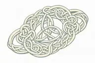 holy trinity knot design with a celtic band tattoo design idea
