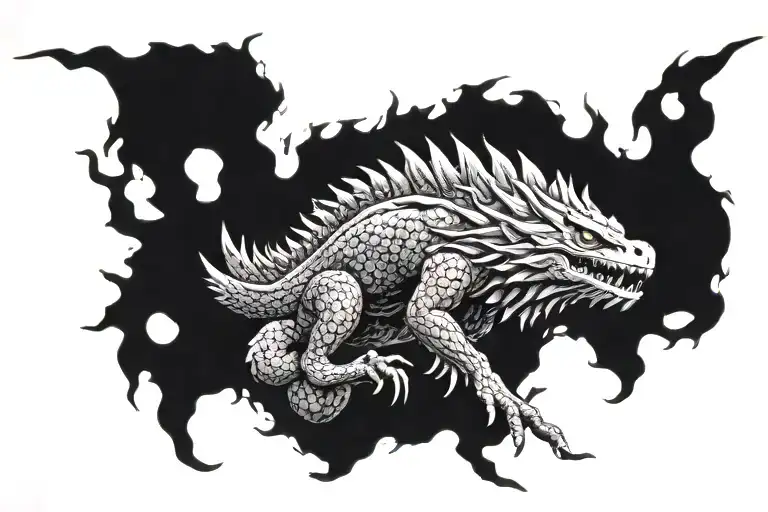 Shin Godzilla Tramp Stamp tattoo design idea