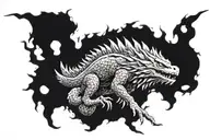 Shin Godzilla Tramp Stamp tattoo design idea