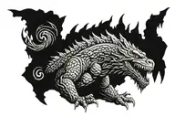 Shin Godzilla Tramp Stamp tattoo design idea