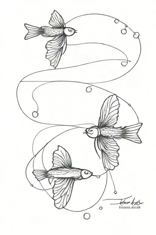 fly fishing tattoo design idea
