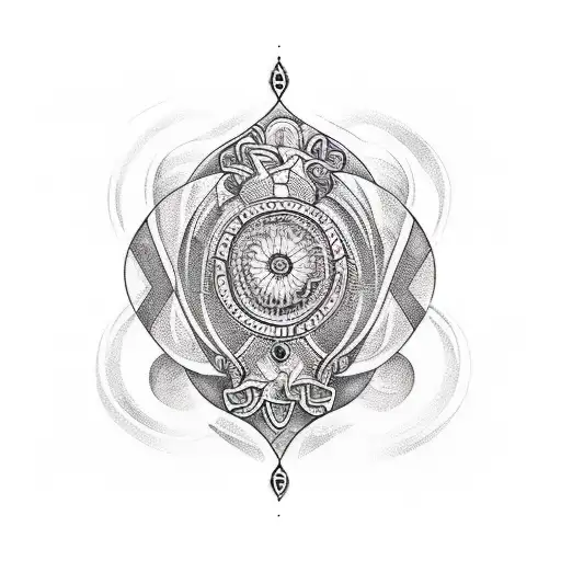 "Design a compelling tattoo rooted in Romanian culture, weaving elements like the tricolor, folk sys tattoo design idea